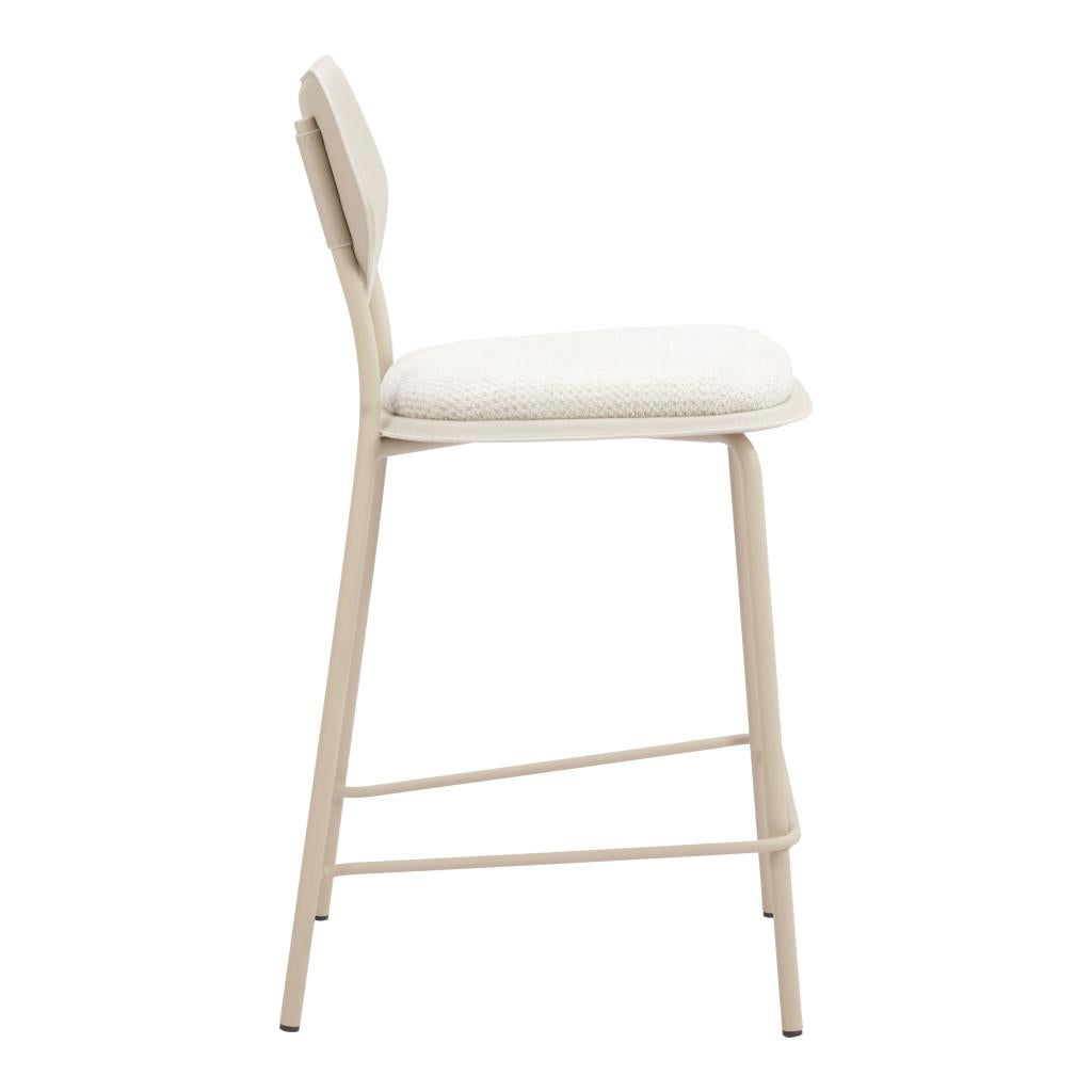 ZUO Zeal Counter Stool (Set of 4) Light Gray