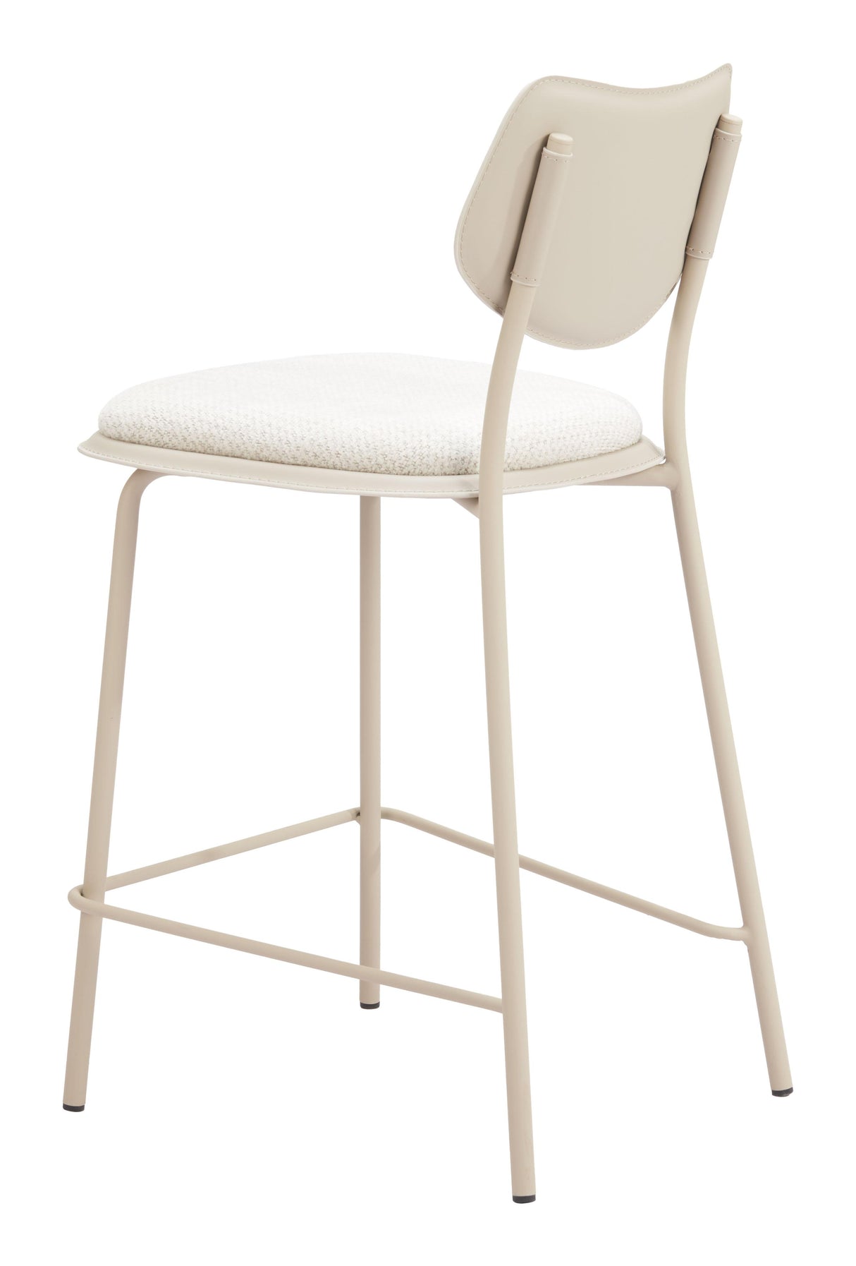 ZUO Zeal Counter Stool (Set of 4) Light Gray & Beige