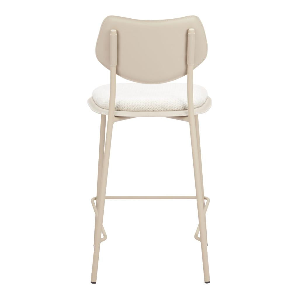 ZUO Zeal Counter Stool (Set of 4) Light Gray