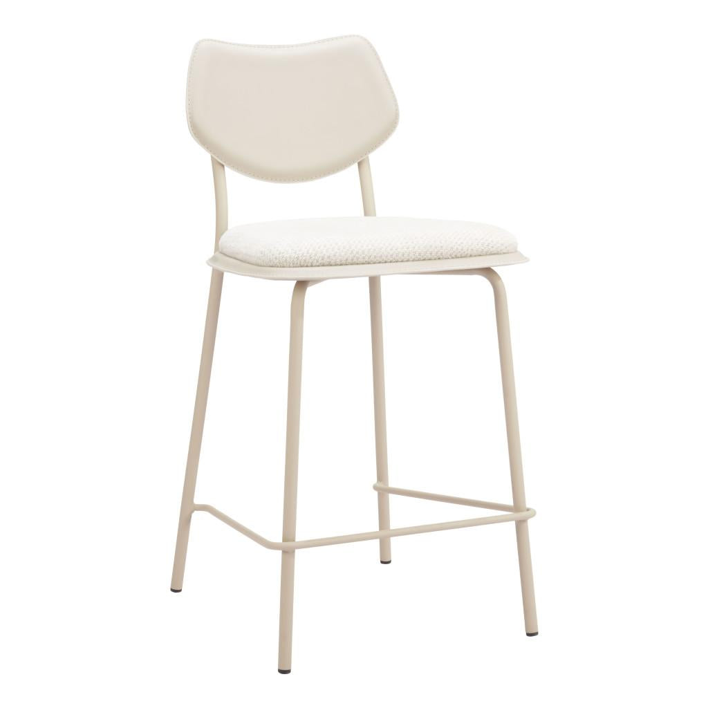 ZUO Zeal Counter Stool (Set of 4) Light Gray