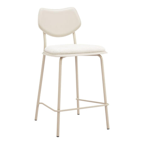 ZUO Zeal Counter Stool (Set of 4) Light Gray