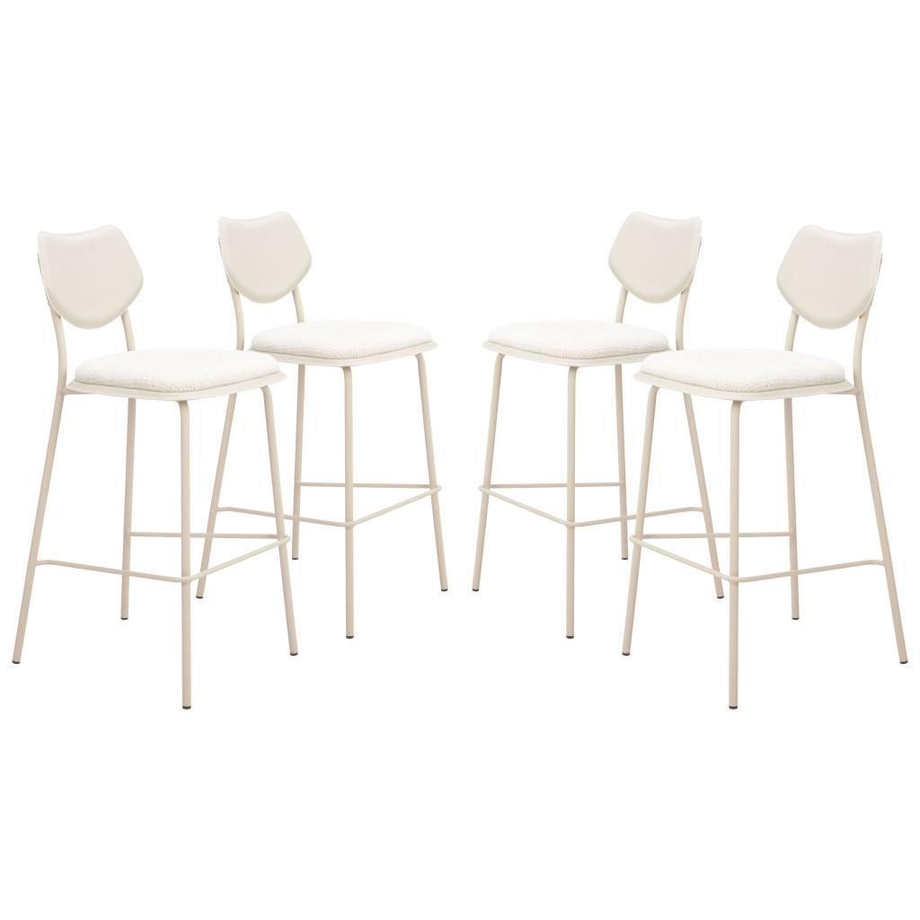 ZUO Zeal Barstool (Set of 4) Light Gray