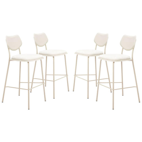 ZUO Zeal Barstool (Set of 4) Light Gray