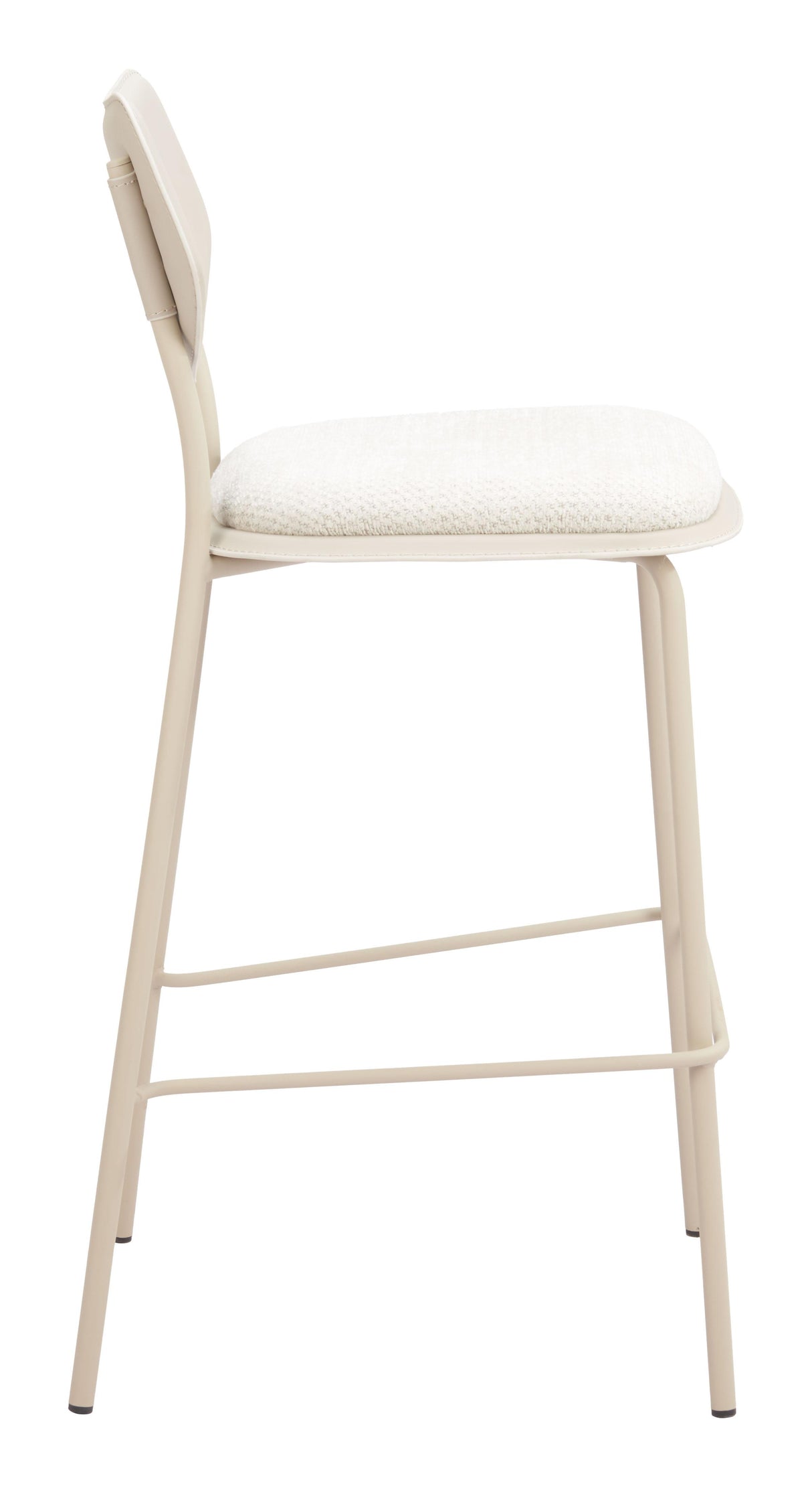 ZUO Zeal Barstool (Set of 4) Light Gray & Beige