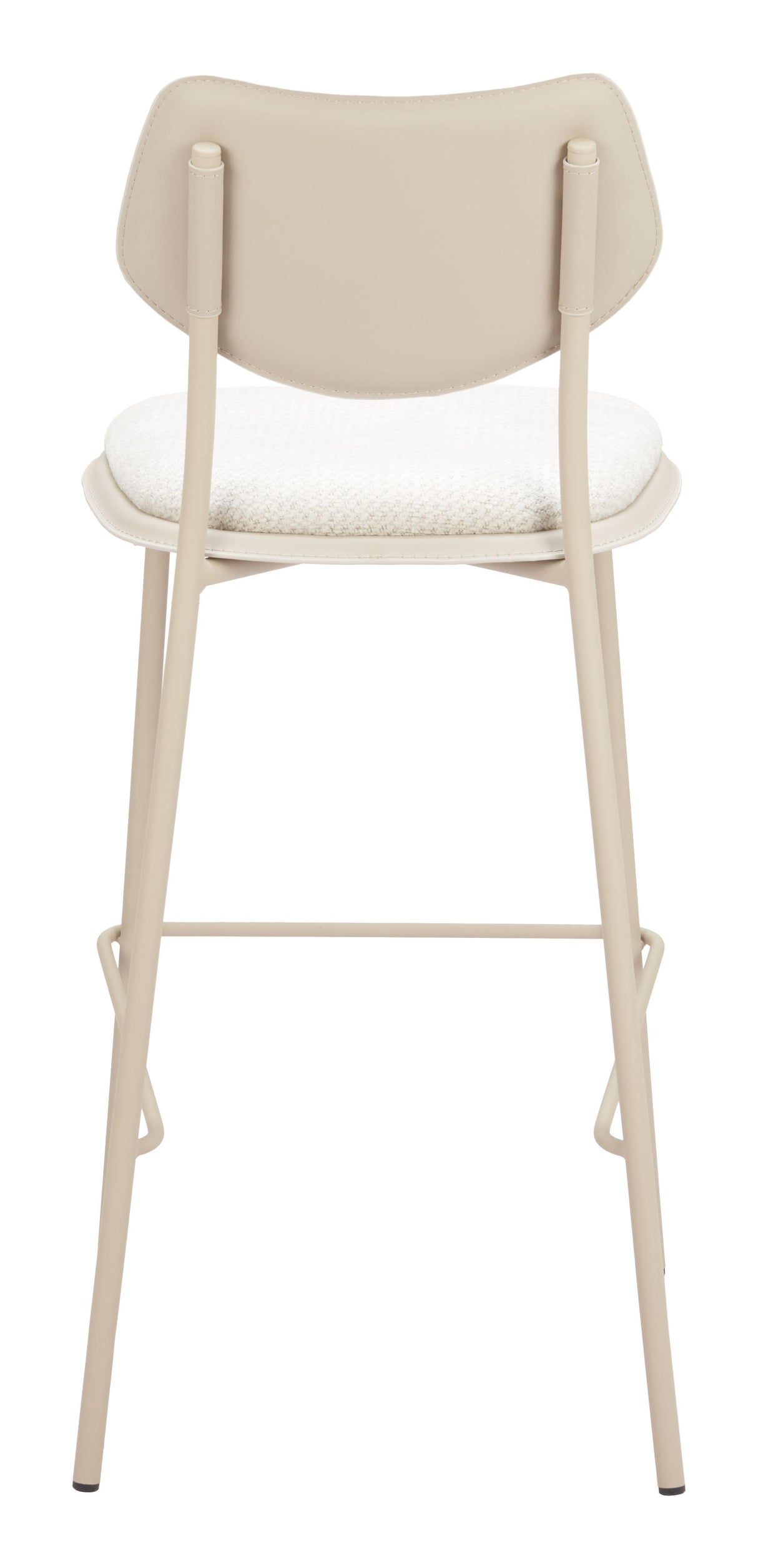ZUO Zeal Barstool (Set of 4) Light Gray & Beige