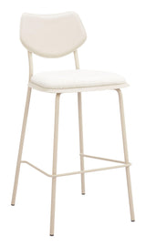 ZUO Zeal Barstool (Set of 4) Light Gray & Beige