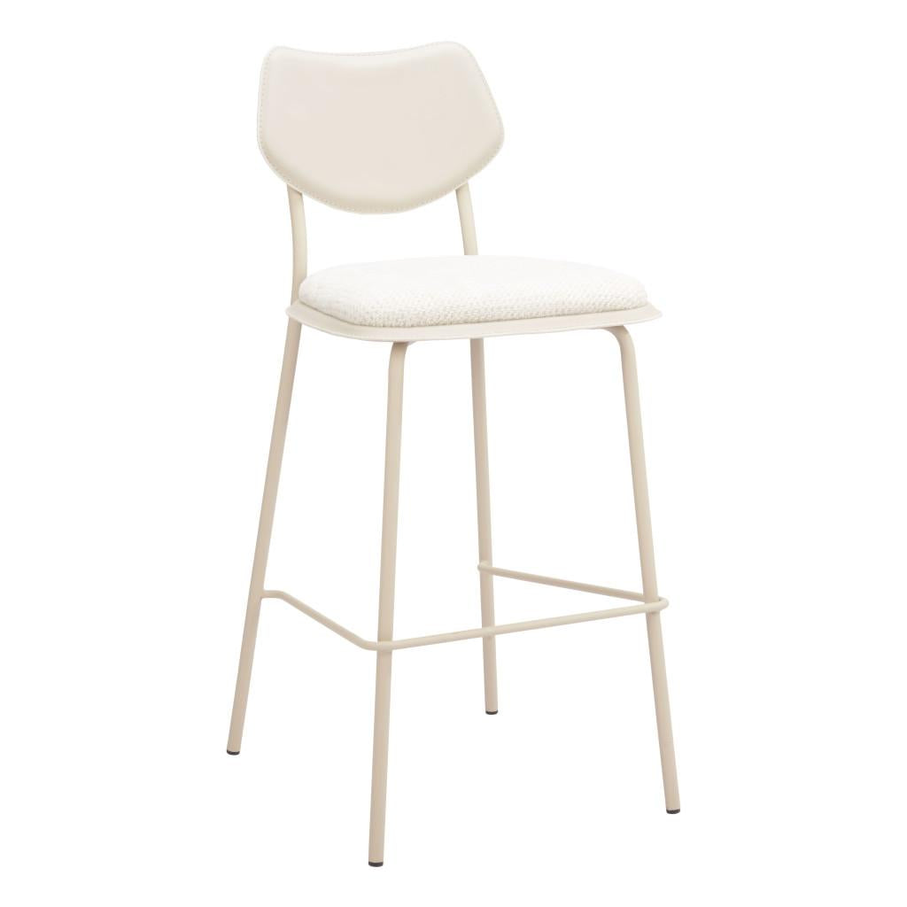 ZUO Zeal Barstool (Set of 4) Light Gray