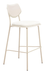 ZUO Zeal Barstool (Set of 4) Light Gray & Beige
