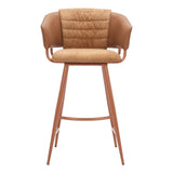 ZUO Juno Barstool (Set of 2) Brown