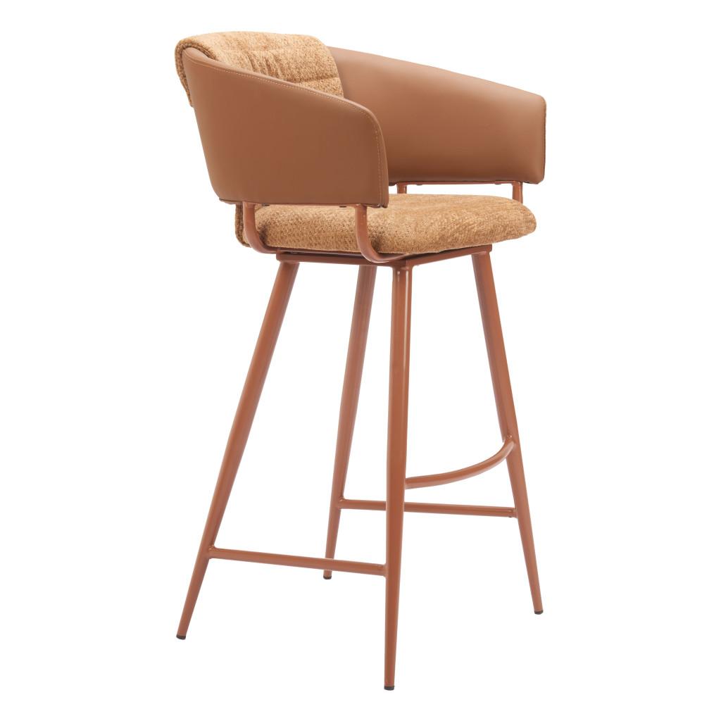 ZUO Juno Barstool (Set of 2) Brown