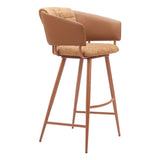 ZUO Juno Barstool (Set of 2) Brown