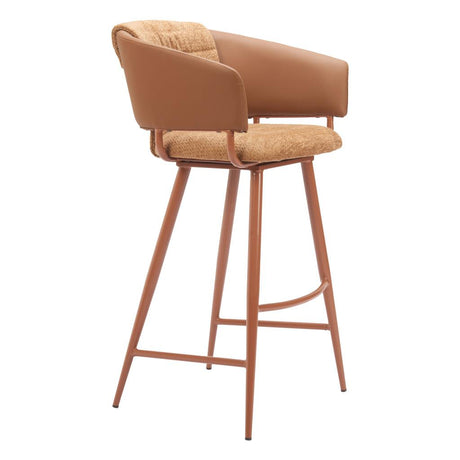 ZUO Juno Barstool (Set of 2) Brown