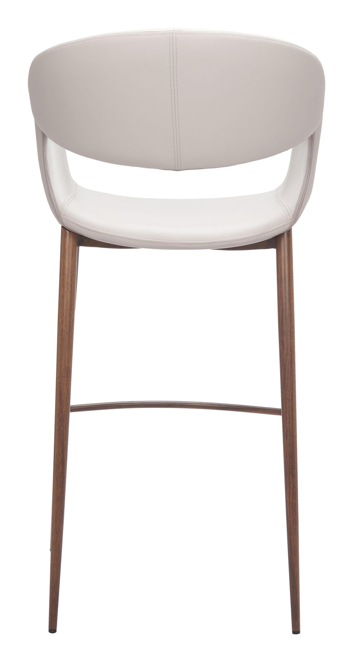 ZUO Limay Barstool Beige & Walnut