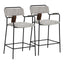 ZUO Couva Counter Stool (Set of 2) Gray Tweed