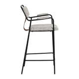 ZUO Couva Counter Stool (Set of 2) Gray Tweed