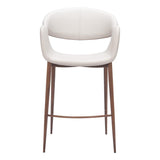 ZUO Limay Counter Stool (Set of 2) Beige & Walnut