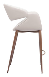 ZUO Limay Counter Stool Beige & Walnut