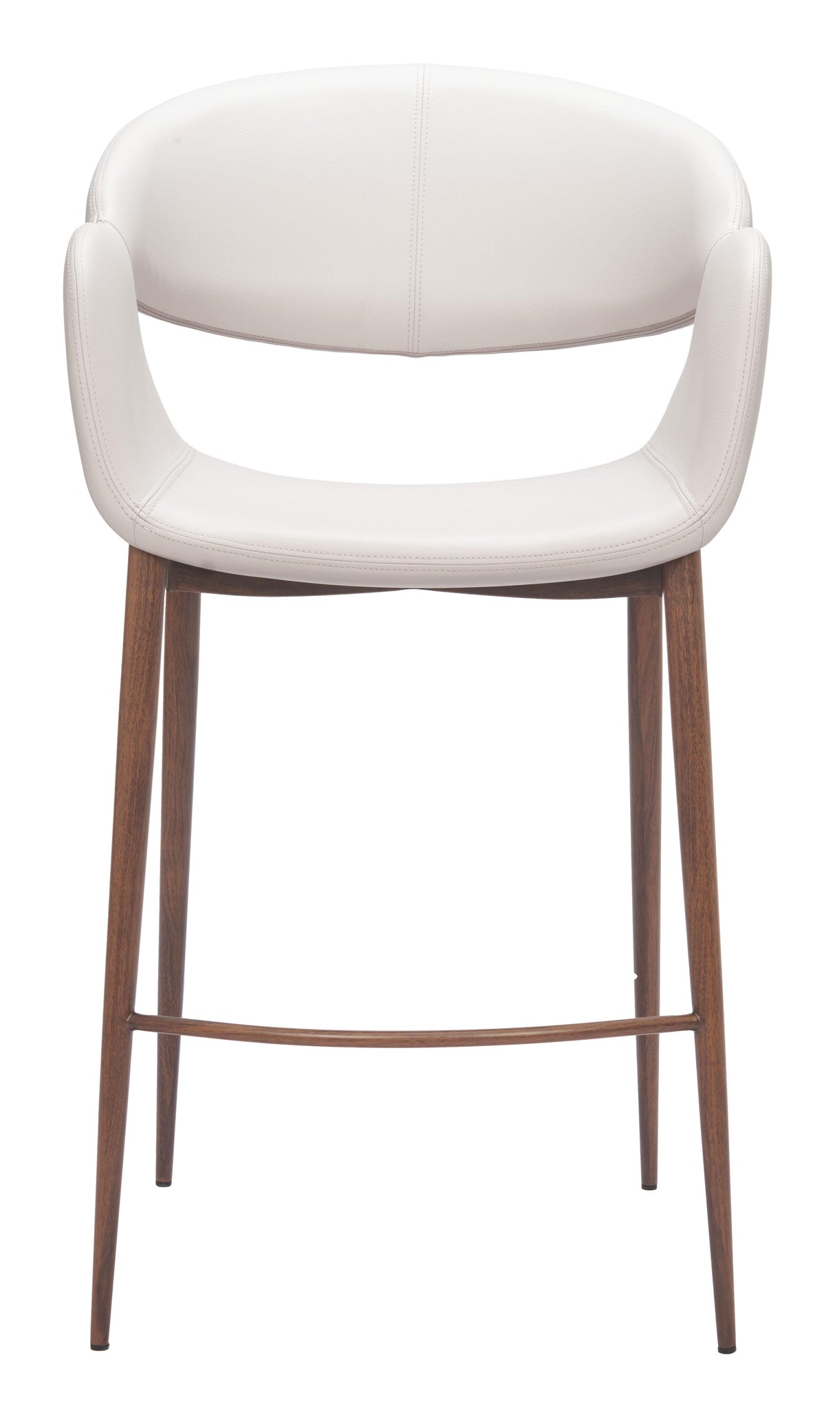 ZUO Limay Counter Stool Beige & Walnut