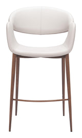ZUO Limay Counter Stool Beige & Walnut