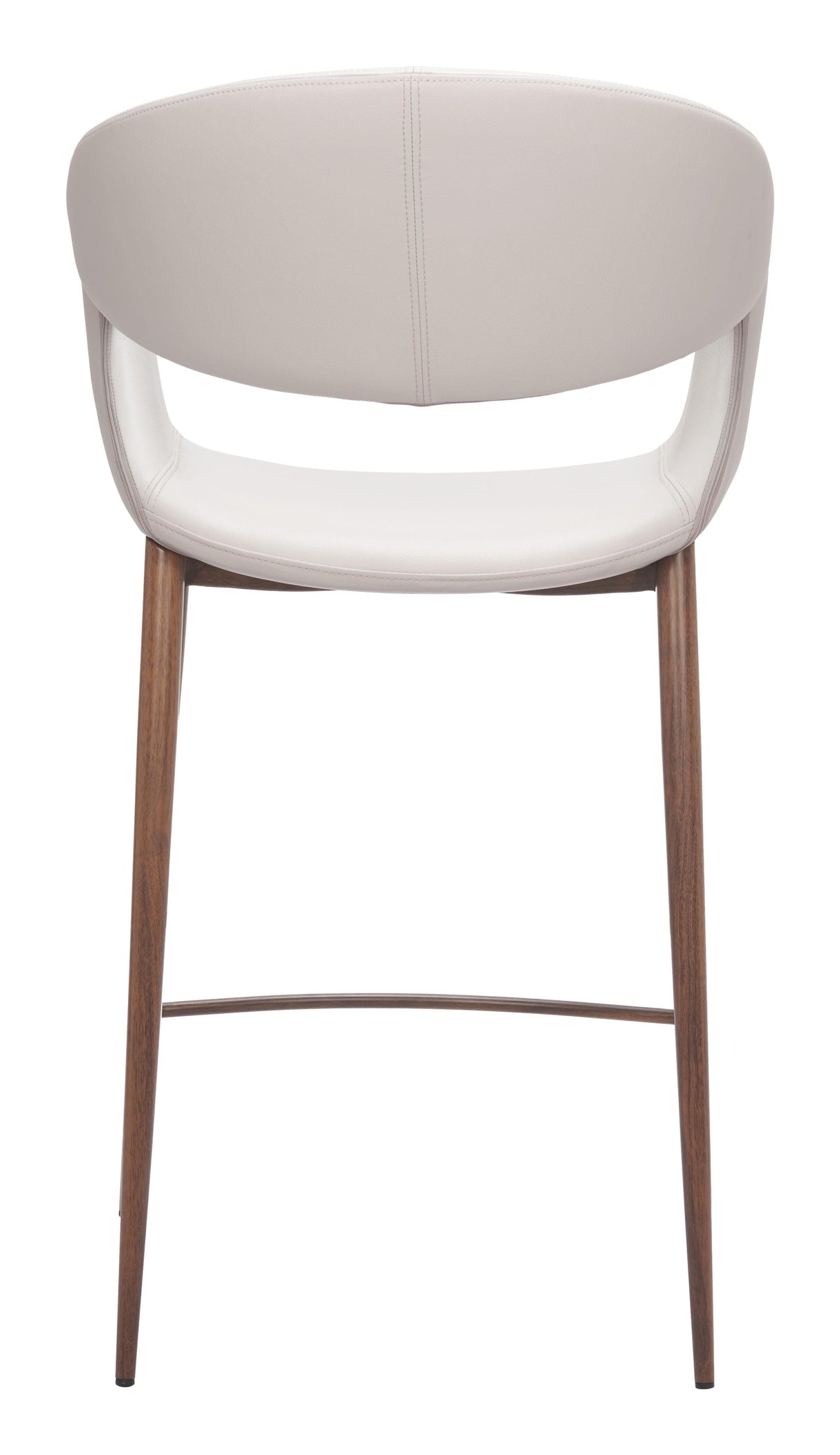 ZUO Limay Counter Stool Beige & Walnut