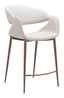 ZUO Limay Counter Stool Beige & Walnut