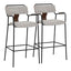 ZUO Couva Barstool (Set of 2) Gray Tweed