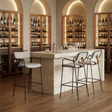 ZUO Couva Barstool (Set of 2) Gray Tweed