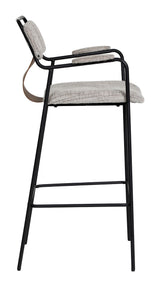 ZUO Couva Barstool (Set of 2) Gray Tweed