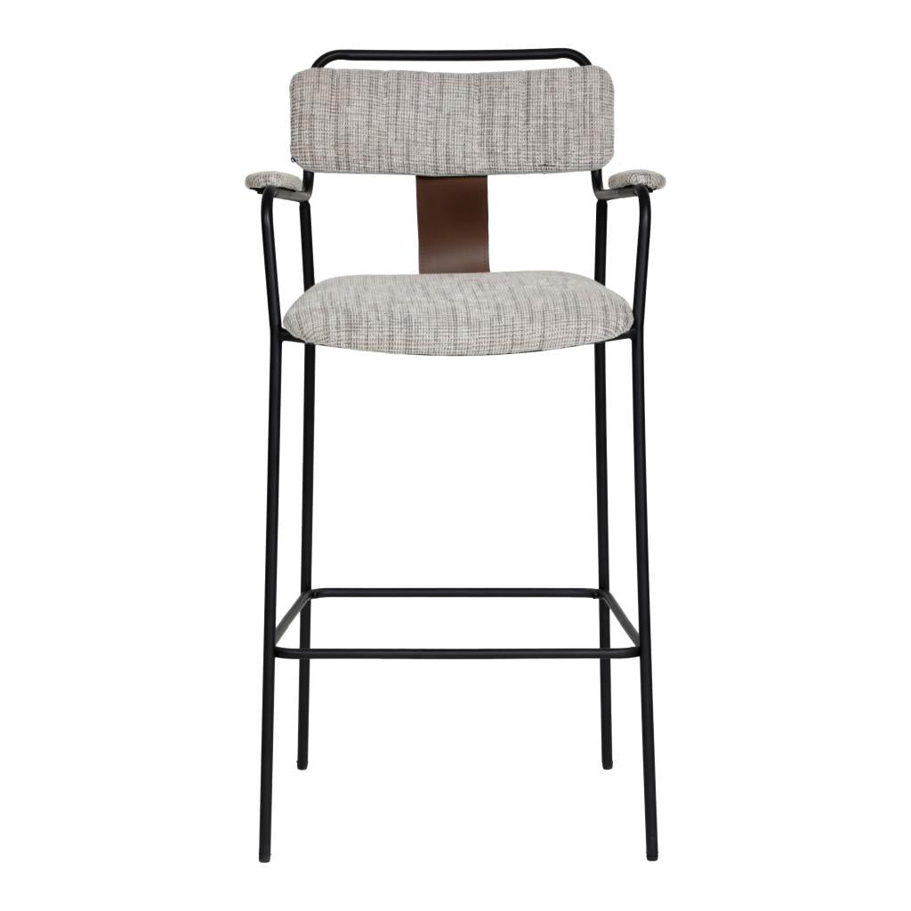 ZUO Couva Barstool (Set of 2) Gray Tweed