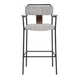 ZUO Couva Barstool (Set of 2) Gray Tweed
