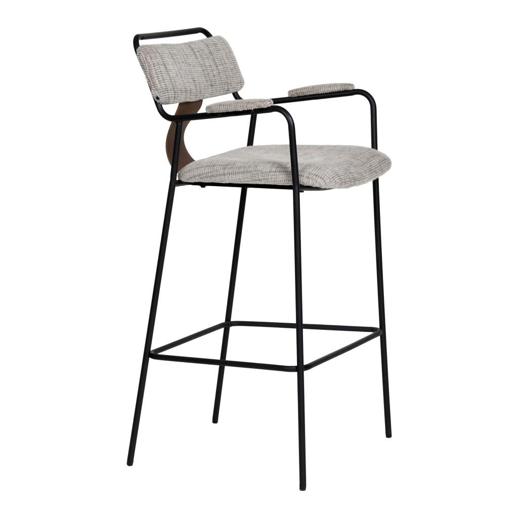 ZUO Couva Barstool (Set of 2) Gray Tweed