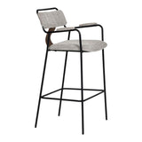 ZUO Couva Barstool (Set of 2) Gray Tweed