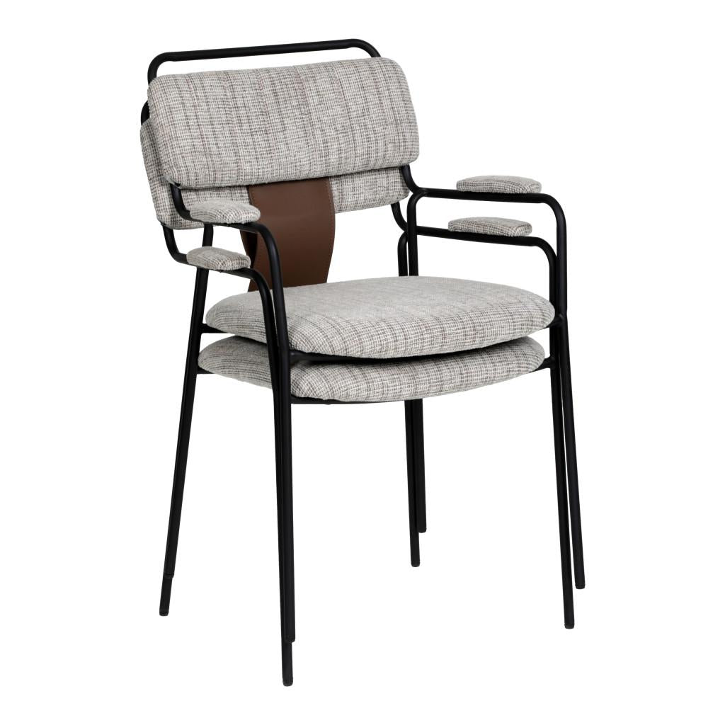 ZUO Couva Dining Chair (Set of 2) Gray Tweed