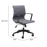 ZUO Stacy Office Chair Dark Gray