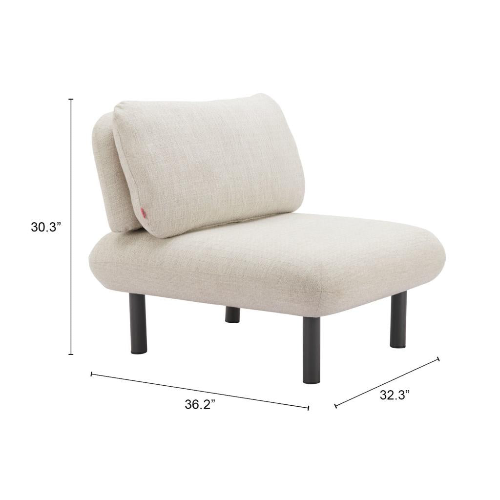 ZUO Aperto Accent Chair Beige