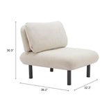 ZUO Aperto Accent Chair Beige