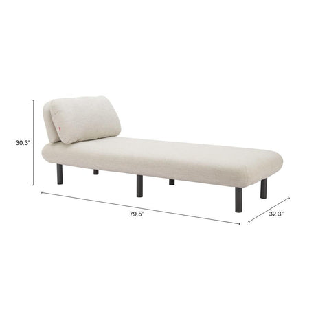ZUO Aperto Chaise Beige