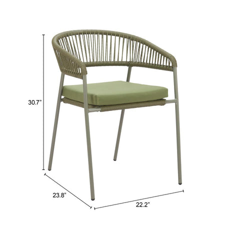 ZUO Skye Dining Chair (Set of 2) Green