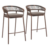 ZUO Skye Barstool (Set of 2) Brown