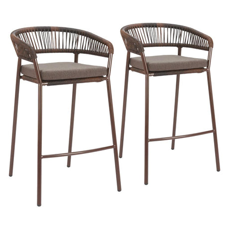 ZUO Skye Barstool (Set of 2) Brown