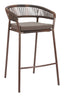 ZUO Skye Barstool (Set of 2) Brown