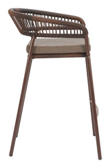 ZUO Skye Barstool (Set of 2) Brown