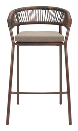 ZUO Skye Barstool (Set of 2) Brown