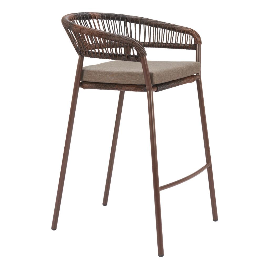 ZUO Skye Barstool (Set of 2) Brown