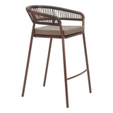 ZUO Skye Barstool (Set of 2) Brown