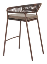 ZUO Skye Barstool (Set of 2) Brown