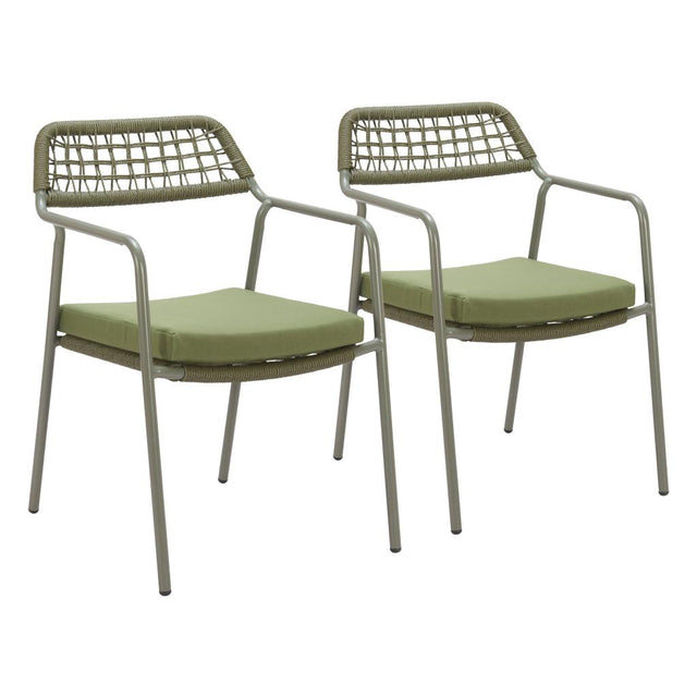 ZUO Rio Dining Chair (Set of 2) Green