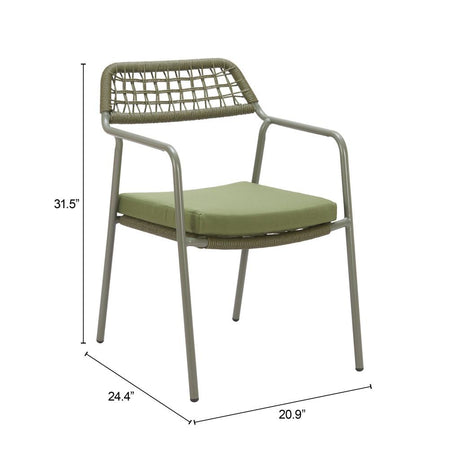 ZUO Rio Dining Chair (Set of 2) Green