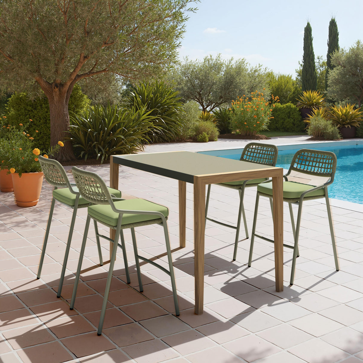 ZUO Rio Barstool (Set of 2) Green