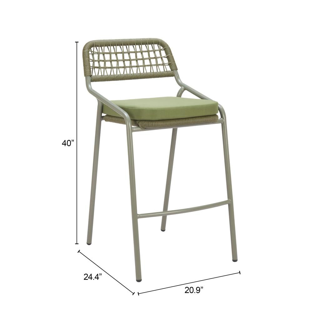 ZUO Rio Barstool (Set of 2) Green